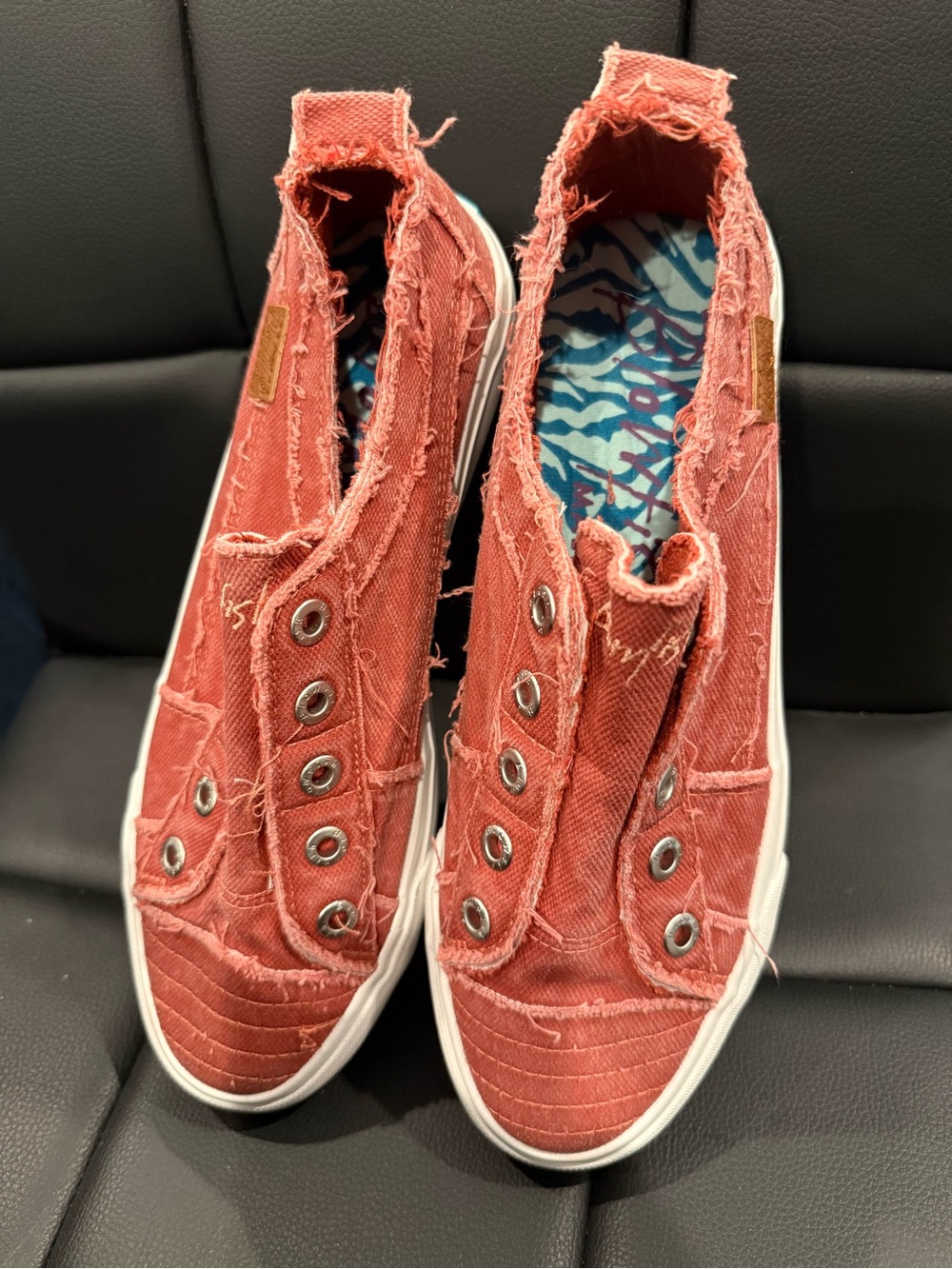 Malibu Blowfish baked clay smoked Frayed Canvas Slip-On